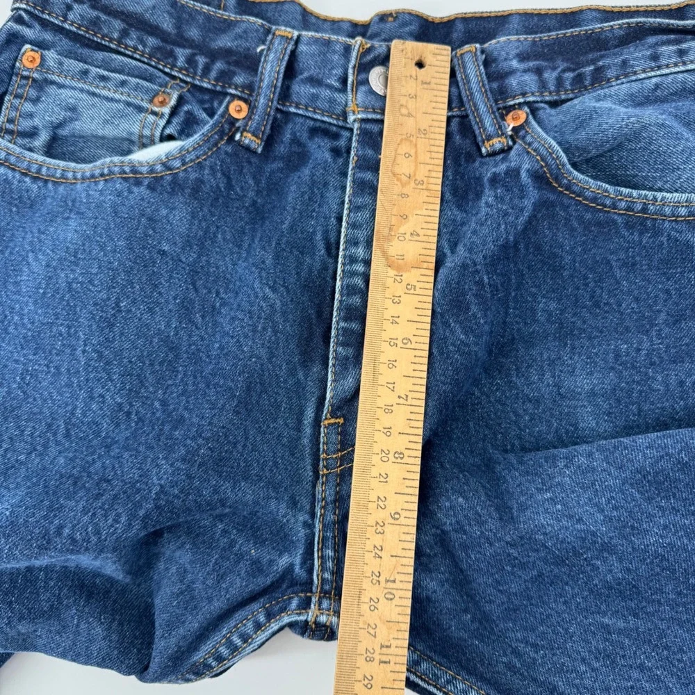 Levi's 505 Regular Fit Jeans Mens 32x30 Dark Wash Blue Straight Leg Denim